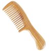 Onedor Handmade 100% Natural Green Sandalwood Hair Combs - Anti-Static Sandalwood Scent Natural Hair Detangler Wooden Comb (Wide Tooth)