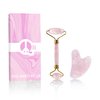 Jade Roller For Face 2 in 1 Gua Sha Tools Anti Aging Depuffing Beauty Skin Stone Massager Face Roller Including 100% Real Natural Rose Quartz Roller For Face Stone Facial Jade Roller by Qita