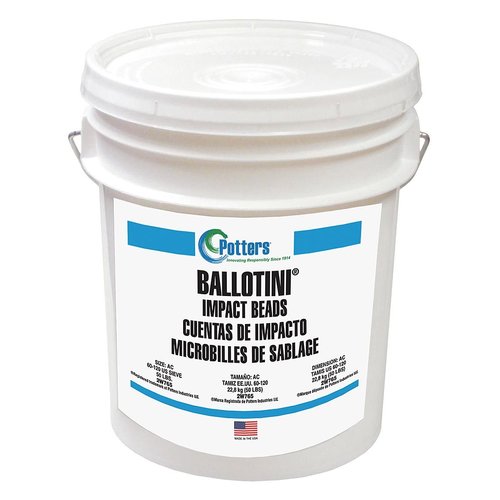Blast Media, Glass Beads, Extra Coarse, 53 lb.