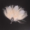 Aimimier 1920s Flapper Feather Hair Clip Ivory Headpiece Prom Party Roaring 20s Accessories for Women and Girls