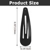 Coufce 50 Pack 2 Inch Black Metal Snap Hair Clips, Bend Hair Clips Non-Slip Hair Barrettes for Girls and Women Stylish Hair Accessories (Black)