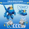 Super Wings Transformer Toys, 5 in Jerome Airplane Transformer Figures Toys, 2 in 1 Mode Rescue Bots Action Figure Toys for 3-5 Year Old Boys Girls, Fun Plane Toys for Toddlers Kids Age 3 4 5 6 7
