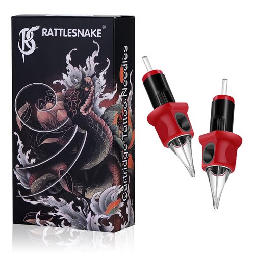 Rattlesnake Tattoo Cartridges Needles sorted Disposable Finger Ledge #10 L-Taper Bugpin Tattoo Needle Round Liner (RCT-1003RL)