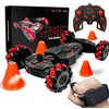 Gesture Sensing RC Stunt Car - Hand Controlled RC Car with 360° Rotating Stunts, Double-Sided Driving, and Hand Gesture Remote Control - Rechargeable Toy for Kids Ages 4-8