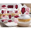 University of Arkansas Cupcake Toppers (24 Pieces) Arkansas Razorbacks Party Supplies for Razorbacks Football, Birthday Gift, Graduation Party Decorations (Arkansas Razorbacks)