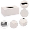 Sumnacon Rectangular Tissue Box Cover - Stylish Tissue Box Holder with Magnetic Bottom, Decorative Tissue Box for Vanity Dresser Night Stand Table Countertop (Beige, Medium)