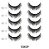 Laflare Silk Lashes 3D Faux Mink Eyelashes Multipack, Light, Natural Looking, Professional Easy to Apply Eyelashes in a Knitted Style 5 Pairs Value Pack (13X5P)