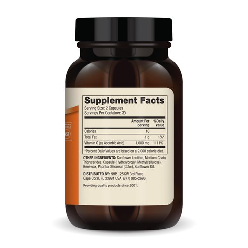 Dr. Mercola Liposomal Vitamin C 1,000 mg per Serving, 30 Servings (60 Capsules), Dietary Supplement, Supports Immune Health, Non GMO, NSF Certified