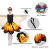 Sunlisky Kids Butterfly Wings Costume for Girls Fairy-Wings Toddler Dress Up Play Costumes Butterfly Skirt Set Mask Party Favors Gifts(Orange+skirt sets)