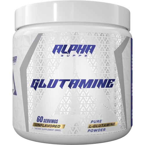 Alpha Supps Pure L-Glutamine Powder - Unflavored Amino Acid, Glutamine Nutritional Supplement for Muscle Recovery, Gut & Immune Support - 60 Servings - 300 Grams