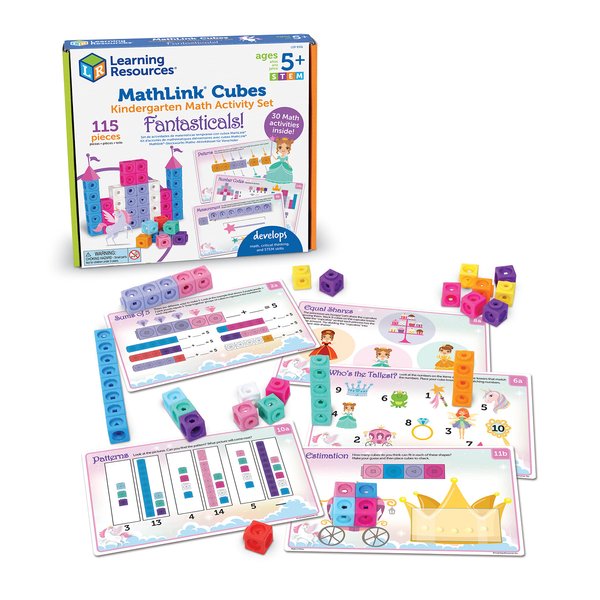 Learning Resources MathLink Cubes Activity Set: Fantasticals! 115 Pieces, Ages 5+ STEM Activities and Math Games for Kids