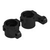 Vgoohobby Upper & Lower Swing Arm Wheel Hex Adapter Steering Block Swing Arm Mount Steering Cup w/Bearing Set Compatible with WPL D12 1/10 RC Car Upgrade Part (Black)