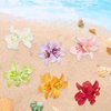 Generic 6 Colors Artificial Flower Hair Clips, Bohemian Flower Hairpin Hawaiian Hairpin for Seaside Holiday, 3.5 Inch Bridal Hair Bobby Pins Headwear for Women Girls(Twin Flowers)