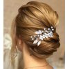 YBSHIN Rhinestone Wedding Comb Rose Gold Crystal Bridal Hair Comb Pearl Hair Accessories for Women and Girls (Style 3)