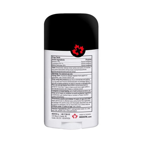 MEDISTIK Extra Strength Pain Relief Stick. Long Lasting Topical Pain Reliever for Backache, Arthritis Muscle & Joint Pain, 58g, Pack of 6