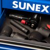 SUNEX TOOLS 224XD, 1/2 Inch Drive, 3/4 Inch Extra Long Deep, Impact Socket, Cr-Mo Alloy Steel, Radius Corner Design, Dual Size Markings