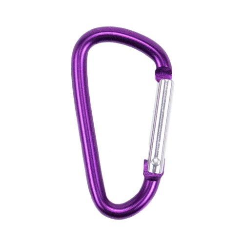 Paracord Planet 40mm Durable Aluminum Mini Carabiner Clip Keychain Spring Loaded Gate - Assorted Colors and Pack Sizes - Hiking, Traveling, at Home, in The RV, Fishing, etc. (Purple, Single)