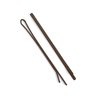 BOBI brown flat bobby pins, non-slip grip for an all-day hold, non-damaging, nickel-free, 2 3/8 inches, shade Chocolate, exact matched to hair color № 3, (50 ct)