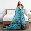Shark Blanket for Girl Woman Blue Shark Throw Blanket Funny Sharks Stuff Decor Merch Cozy Flannel Soft Warm Plush Lightweight Bedding Shark Gifts for Boys Man Sofa Bedding Couch 50"X40"
