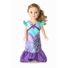 Little Adventures Purple Sparkle Mermaid Princess Doll Dress - Doll Not Included - Machine Washable Child Pretend Play and Party Doll Clothes with No Glitter