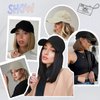 FORCUTEU Hat Wigs for Women Baseball Cap with Hair Extensions Short Straight Bob Hairstyle 12 Inch Caps with Hair Attached Adjustable Baseball Cap Wig for Daily Party