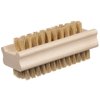 Non-Slip Wooden Two-Sided Nail Brush for Cleaning Fingernails - Nail Scrubber Brush with Natural Boar Bristle - Essential Fingernail Brush for Daily Use