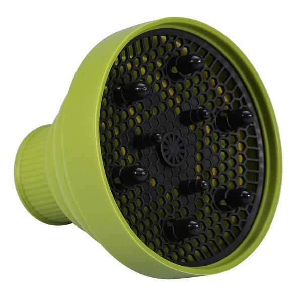 Dryer Diffuser, 5 Colors Foldable Hair Dryer Diffuser Attachment, Portable Hairdressing Diffuser, Folding Hairdryer Hair Blower Diffuser Cover Styling Hairdressing Tool for Home Travel Salon(Green)