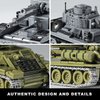 WW2 Army Tanks Toy Building Kit, Create a Soviet T-34 Tank & a German Panzer 38(t) Tank, Great Military Model Toys Gift for Boys, Kids, and Teens Age 8+ (1008 Pieces)