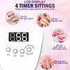 NAILGIRLS UV LED Nail Lamp,168W Fast Curing LED UV Light for Gel Nails with 4 Timer Setting Auto Sensor,Nail Dryer for Fingernail and Toenail,Salon Home Nail Art