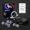 CooAoo Light Up DND Dice Set, Wireless Rechargeable Glowing Dice with Charging Box, 7 PCS Electronic Dice Set, LED RGB Polyhedral Role Playing D&D Dice for Dungeons and Dragons PRG MTG Games