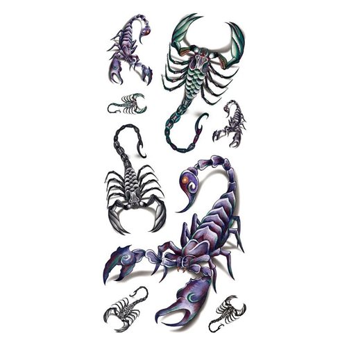 3D Scorpions Temporary Tattoo Sticker Waterproof Fake Stick on body Men Woman 60*105 cm,Stickers Fashionable Fake Tattoos Removable Waterproof Body Art Tattoo Stickers for Men Women Teens Girls Boys