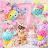 Ice Cream Balloons Number 7 Balloon 40 Inch, Sweet Sassy and Seven Birthday Party Decorations, 7 Balloon Number for Candy Birthday Party Decorations