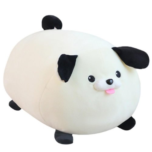 OUKEYI 13.7”/35cm Stuffed Dog, Cartoon Cute Dog Plush Toy, Animal Dog Plush Pillow Cute Plush Sofa Cushion Hugging Pillow Cuddly Toy for Children Friends Gift on Birthday Valentine (Beige)