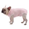 SAWMONG Dog Recovery Suit, Recovery Suit for Dogs After Surgery, Dog Spay Surgical Suit for Female Dogs, Dog Onesie Body Suit for Surgery Male Substitute Dog E-Collar Cone, Pink, Medium