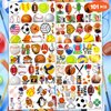 101 PCS Sports Ball Temporary Tattoos Themed Birthday Party Decorations Favors Supplies Decor Cute Basketball Football Baseball Soccer Tattoo Stickers Gifts For Boys Girls Class Prizes Carnival