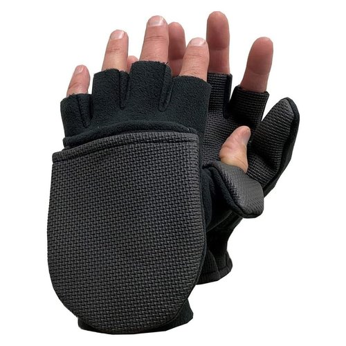 Glacier Glove Unisex Alaska River Flip Mitt | Warm Non-Slip Grip Fishing Fingerless Gloves - Flip Mittens with 2mm Neoprene Palm | for Outdoors, Fly Fishing, Paddling, Hiking, Medium