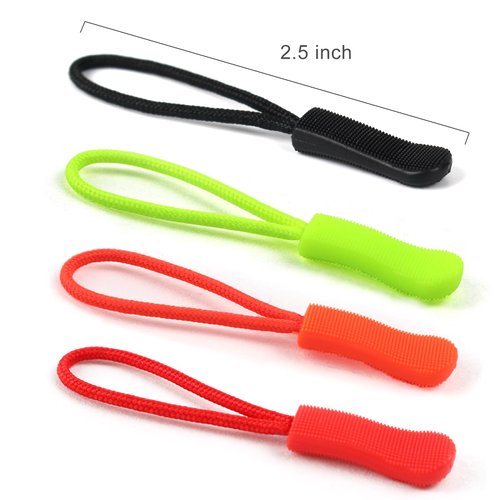 20PCS Zipper Pull - Zipper Pulls Replacement, Fluorescent Zipper Pulls, Bright Zipper Puller Helper, Zipper Pull Puller, Replacement Zipper Pulls Tab, Luggage Zipper Pull Replacement by Red Snail