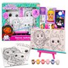 DreamWorks Gabby's Dollhouse Canvas Art Set - Bundle with Gabby's Dollhouse Paint Canvas Set Plus Sticker Activity Book, More | Gabby's Dollhouse Arts and Crafts for Girls