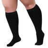 Gromipies Plus Size Compression Socks, 20-30 mmHg Wide Calf Compression Stockings, Knee High Extra Wide Support Revovery Socks for Men and Women for Circulation Running Flying Nurses