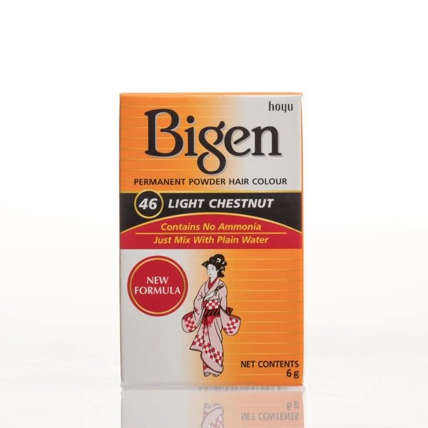 Bigen Powder Hair Color #46 Light Chestnut 0.21oz (2 Pack)