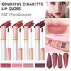 Tiejdhr 4 Colors Matte Lip Gloss, Lana Del Rey Matte Velvet Lipstick Lip Stain Matte Liquid Lip Gloss Set, Long Lasting 24 Hours Waterproof Ladies Lip Balm Lipstick - Set B