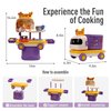 2 in 1 Kitchen Playset Truck Toy for Toddlers 1-3,Pretend Cooking Food Accessories Kitchen Tools Set for Kids with Play Pots,Big Pull Truck for Toddler Age 3-5 4-8 Birthday Xmas Gifts for Boys Girls