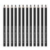Linble Black Eyeliner Pencil Set - 12 PCs Matte Silky Formulas Waterproof Eye Crayon Liners