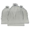 Ankirol Sheer Organza Favor Bags 6x8'' For Wedding Baby Shower 100pcs Gift Bags Samples Display Drawstring Pouches (gray)