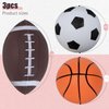 Shindel Sports Balls for Kids and Toddlers, 5 Inches Sports Balls with Hand Pump Includes Toddlers Football, Basketball, Playground Balls, for Indoor & Outdoor Play