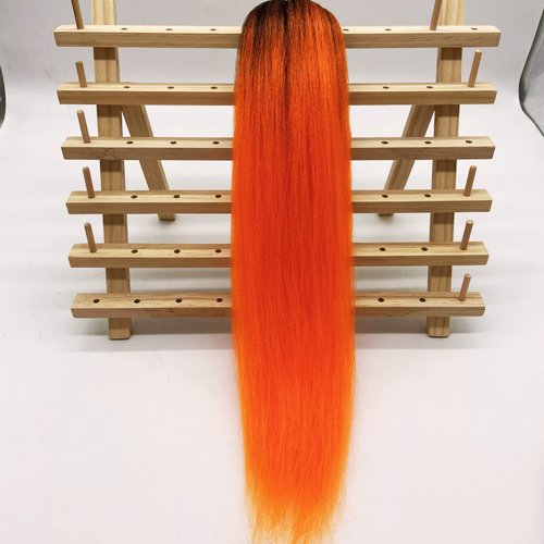 Leticia Ombre Orange Braiding Hair Pre Stretched Braids Kanekalon Braiding Hair Extensions