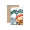 Paper Frenzy Lumberjack Thank You and General Note Cards and Kraft Envelopes - 25 pack