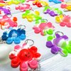 30 Packs Rainbow Octopus Turtle Fish Undersea Mini Pop Fidget Keychain Bubble Toy for Kids Birthday Summer Party Favors Gift, Small Classroom Student Prizes