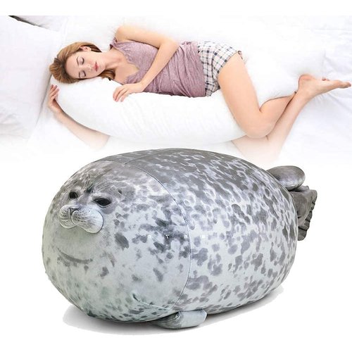 ETAOLINE Chubby Blob Seal Pillow Cute Seal Plush Toy Cotton Stuffed Animals (Small)