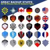 Tezoro Standard Dart Flights sets 30 sets 90 pcs Durable Replacement Dart Accessories Parts Supplies, Rich Variety of Designs Tail Wing